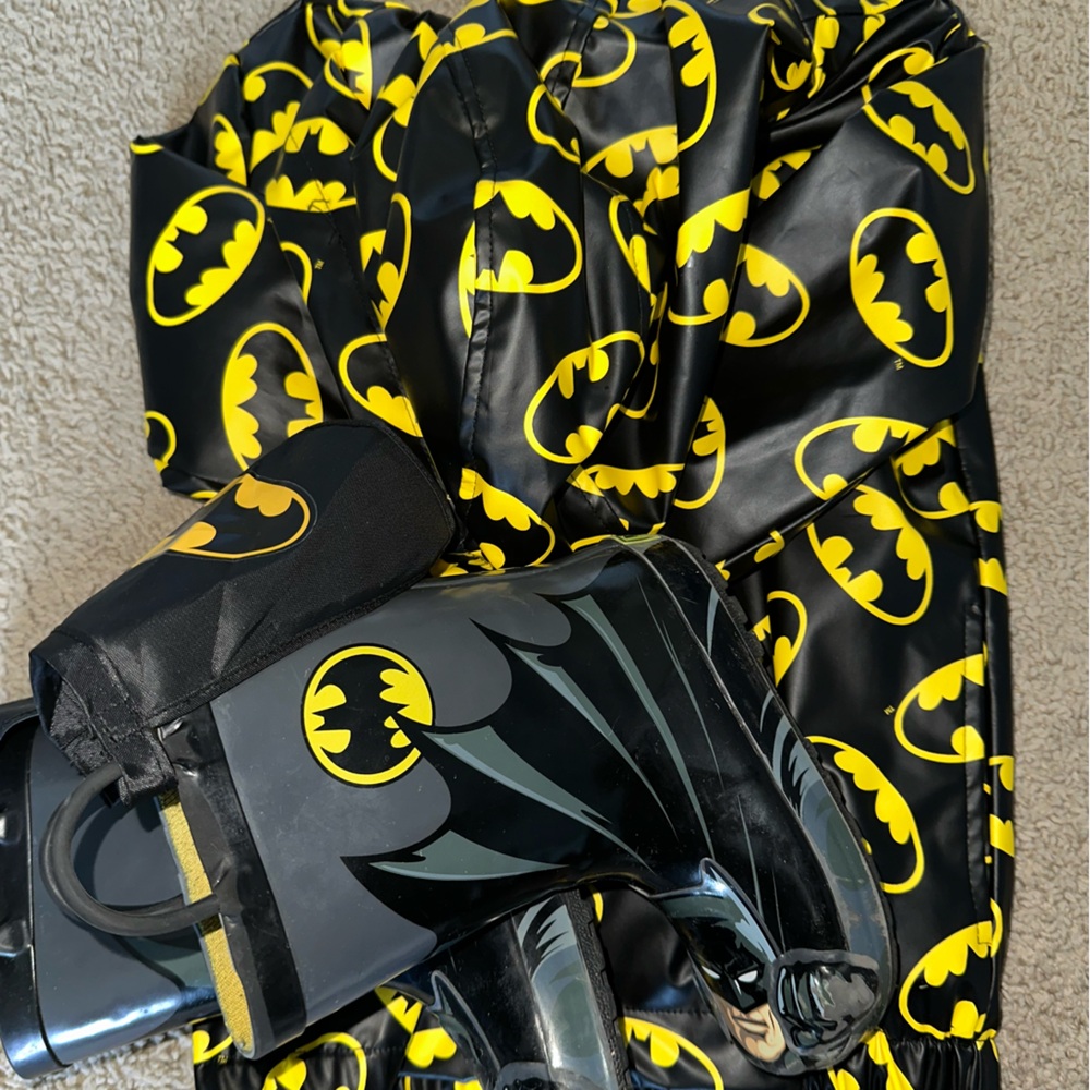 Batman Rain Boots/Rain Jacket Set